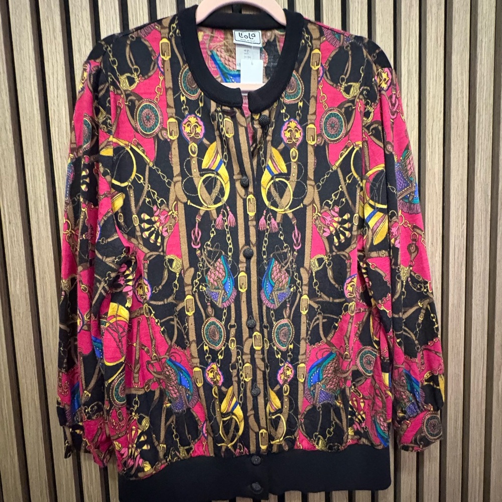 Lola Pink and Black Patterned Bomber Jacket